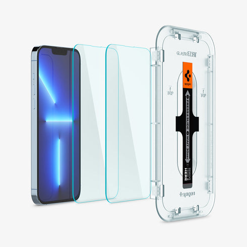 AGL05202 - iPhone 14 Pro Max Screen Protector EZ FIT GLAS.tR (Sensor Protection) showing the device